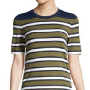 Piazza Sempione short Sleeve Knit Stripe Top